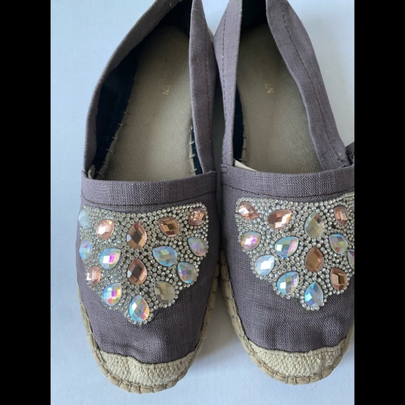 Ilse Jacobsen “Hornbaek” Adornments Canvas Espadrille Size 9 - Picture 3 of 10